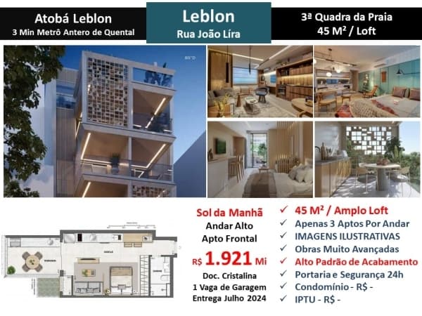 Apto Leblon João Lira Atoba 45M²