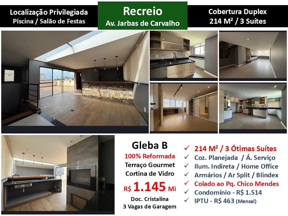 Cob Recreio Gleba B Jarbas de Carvalho 214M²