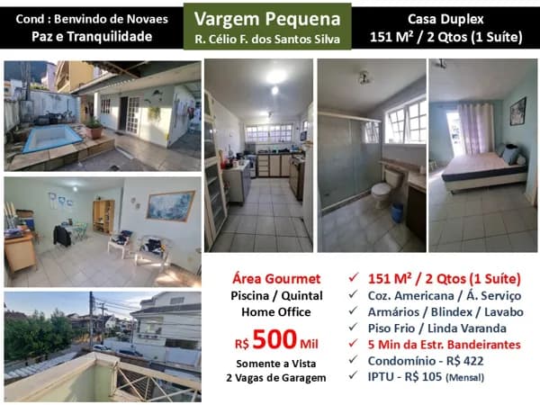 Casa Vargem Pequena Benvindo de Novaes 151M²