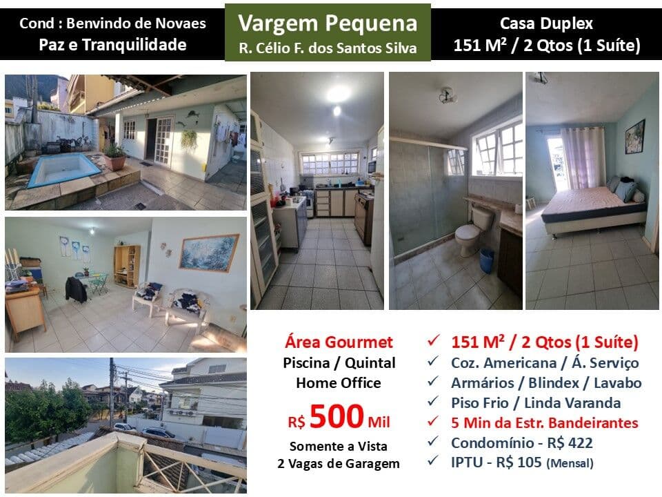 Casa Vargem Pequena Benvindo de Novaes 151M²