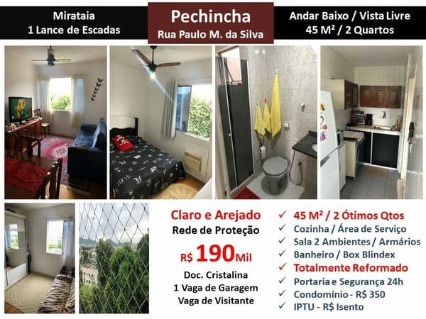 Apto JPA Pechincha Mirataia 45M²