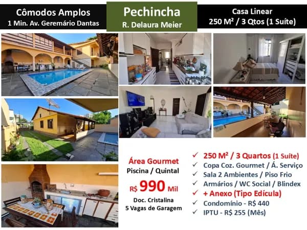 Casa JPA Pechincha Delaura Meier 250M²