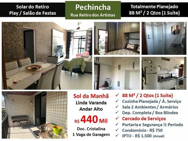 Apto JPA Pechincha Solar do Retiro 88M²