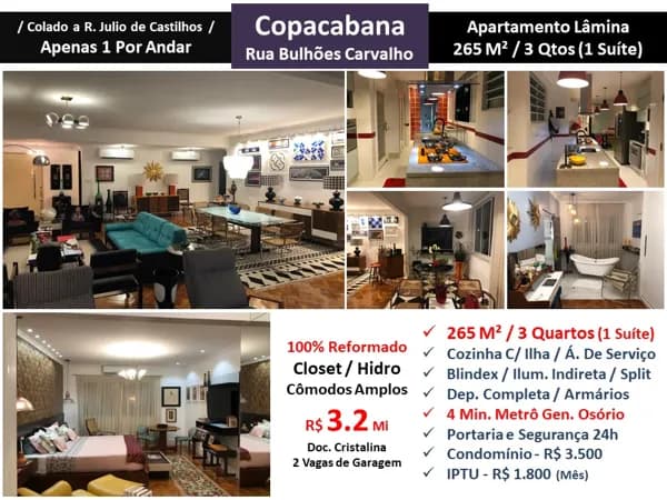 Apto Copacabana Bulhões de Carvalho 265M² 3
