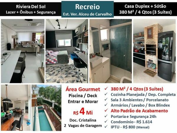Casa Recreio Riviera Del Sol 380M² 3