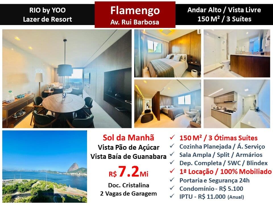 Apto Flamengo Praia Rio By Yoo 150M²