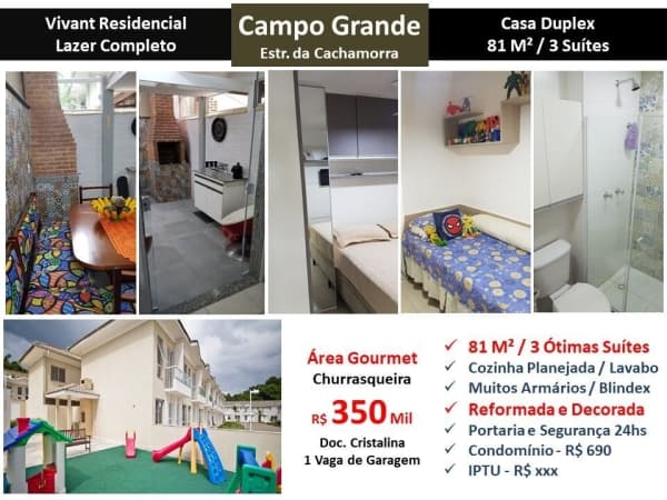 Casa Campo Grande Vivant Cachamorra 81M²