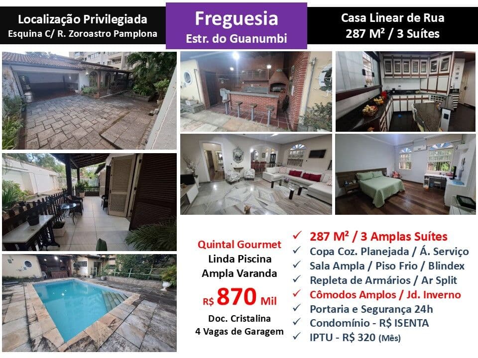 Casa JPA Freguesia Guanumbi 287M²