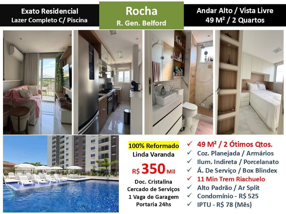 Apto Rocha Gen. Belford Exato Residencial 49M²