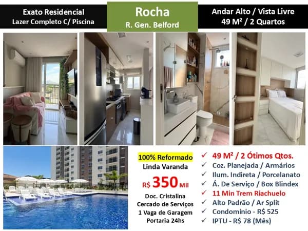 Apto Rocha Gen. Belford Exato Residencial 49M²