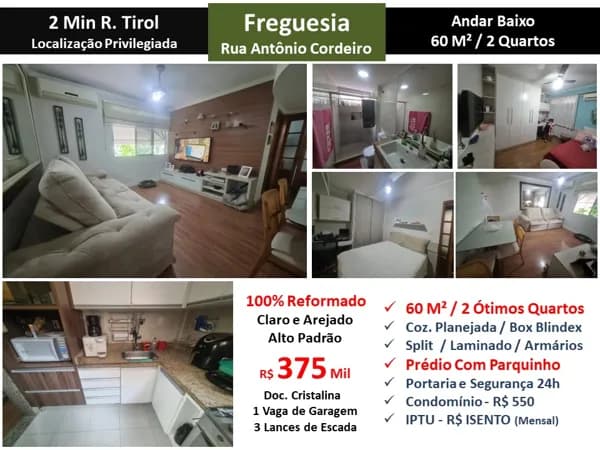 Apto JPA Freguesia Antonio Cordeiro 60M²