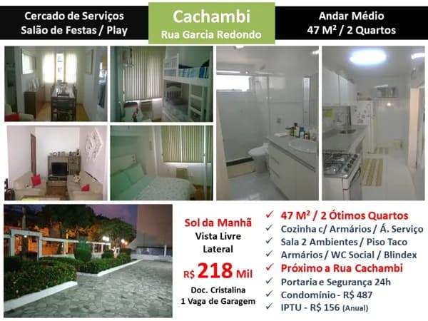 Apto Cachambi Garcia Redondo 47M²