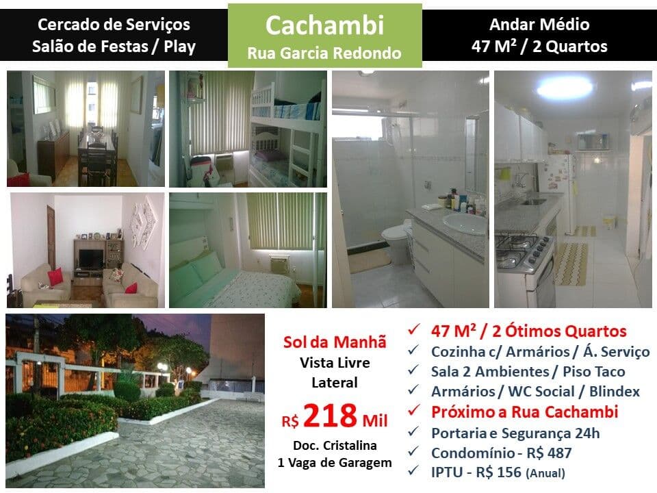 Apto Cachambi Garcia Redondo 47M²