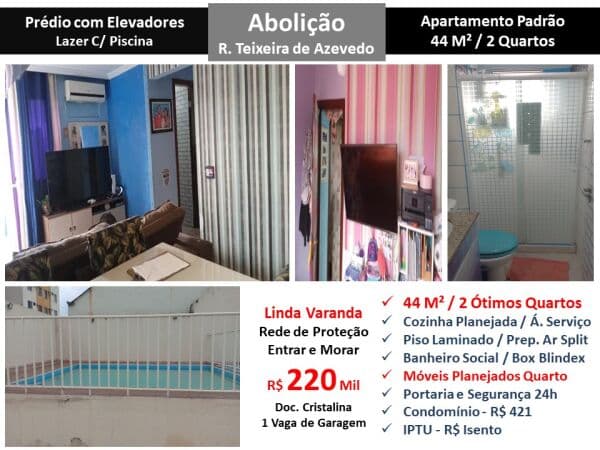 Apto Abolição Teixeira de Azevedo 44M²