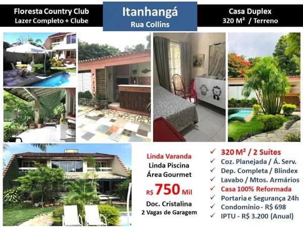 Casa Barra da Tijuca Itanhangá Floresta Country 320M²