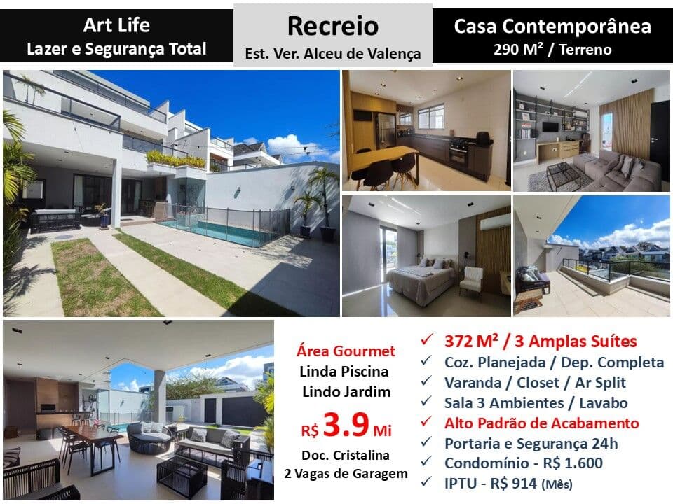 Casa Recreio Art Life 372M²