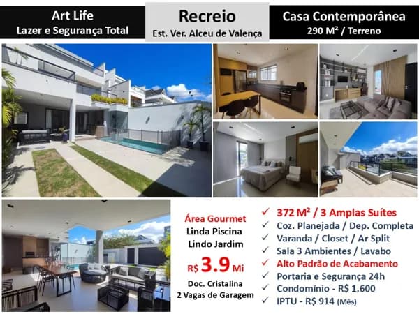Casa Recreio Art Life 372M²