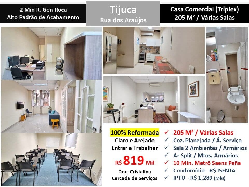 Casa Tijuca Araújos 205M²