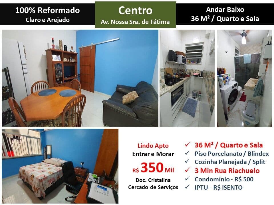 Apto Centro Nossa Sra. de Fátima 36M²
