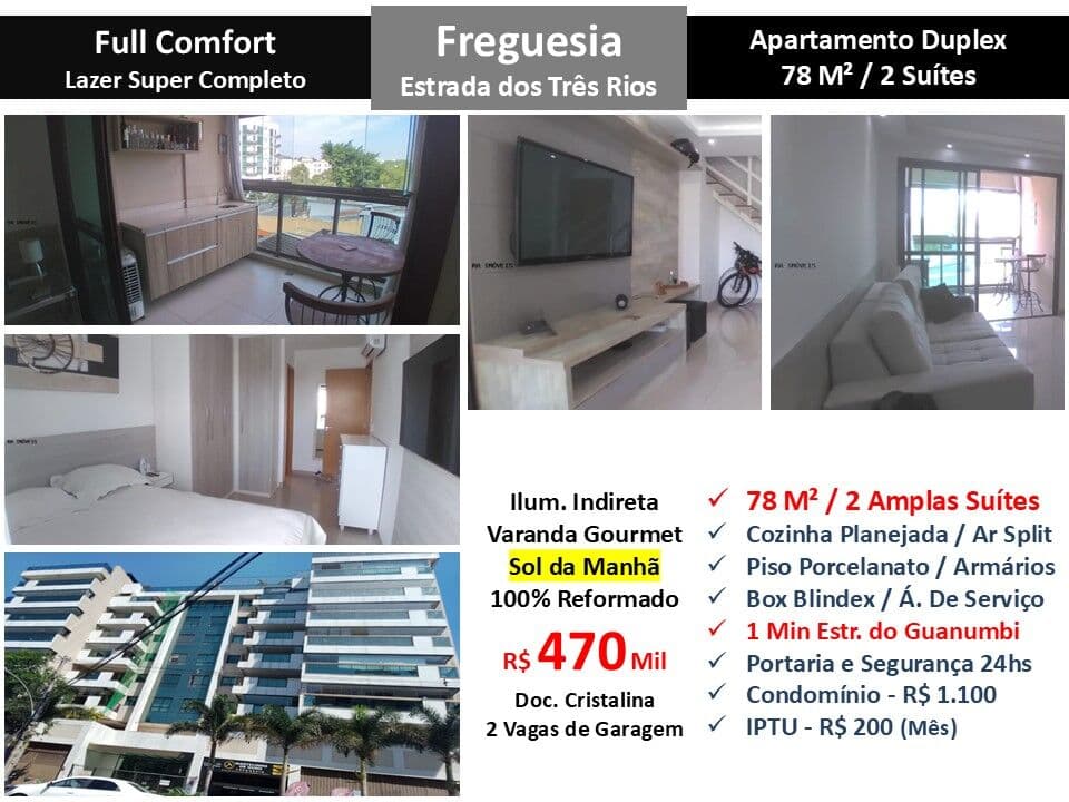 Apto JPA Freguesia Três Rios Full Comfort 78M²
