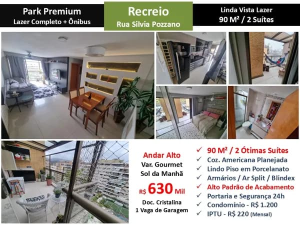 Apto Recreio Zico Park Premium 90M² 2
