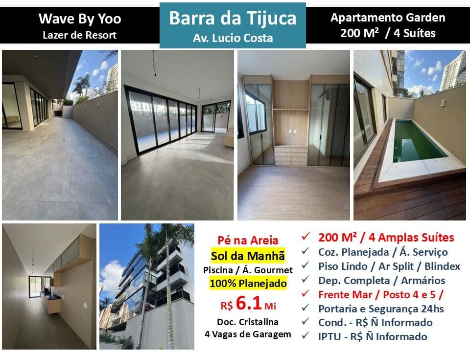 Apto Barra da Tijuca Praia Wave By Yoo 200M²