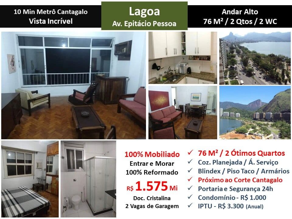 Apto Lagoa Epitácio Pessoa 76M²