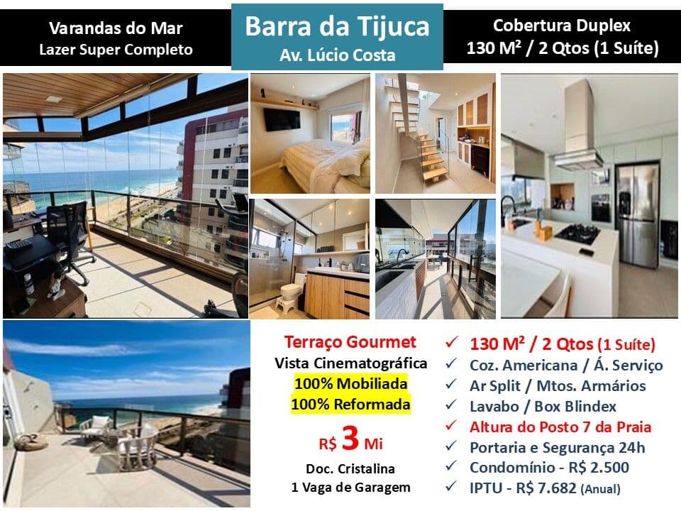 Cob Barra da Tijuca Lucio Costa Varandas do Mar 130M²