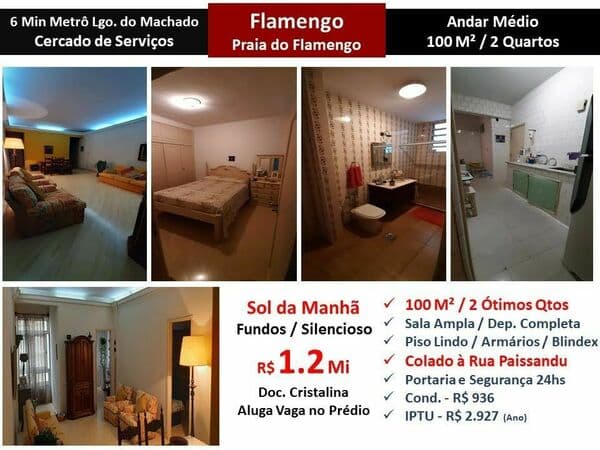 Apto Flamengo Praia 100M²