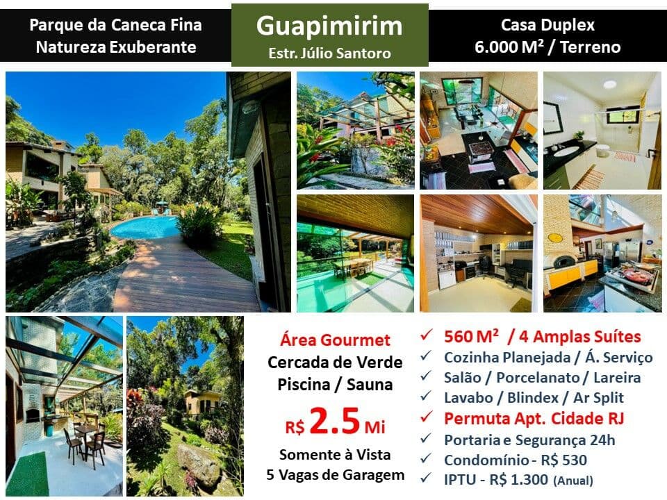Casa Guapimirim Caneca Fina 560M²