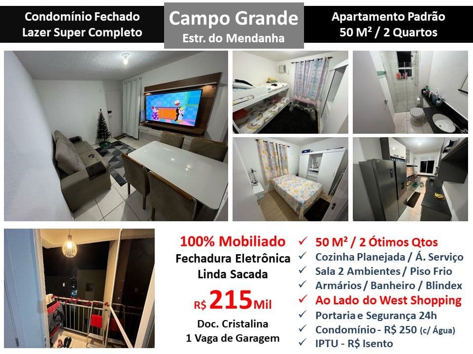 Apto Campo Grande Mendanha 50M²