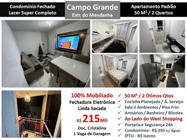 Apto Campo Grande Mendanha 50M²