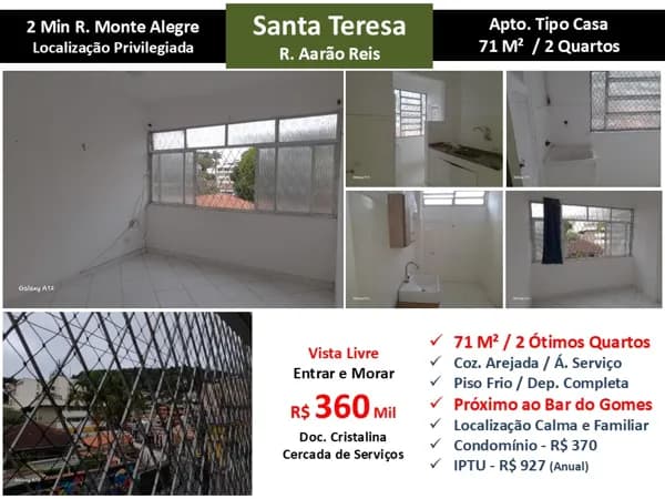 Apto Santa Teresa Arão Reis 71M²