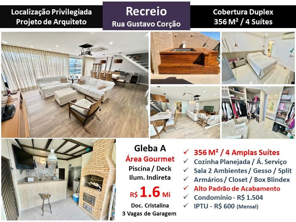 Cob Recreio Gleba A Gustavo Corção 356M²