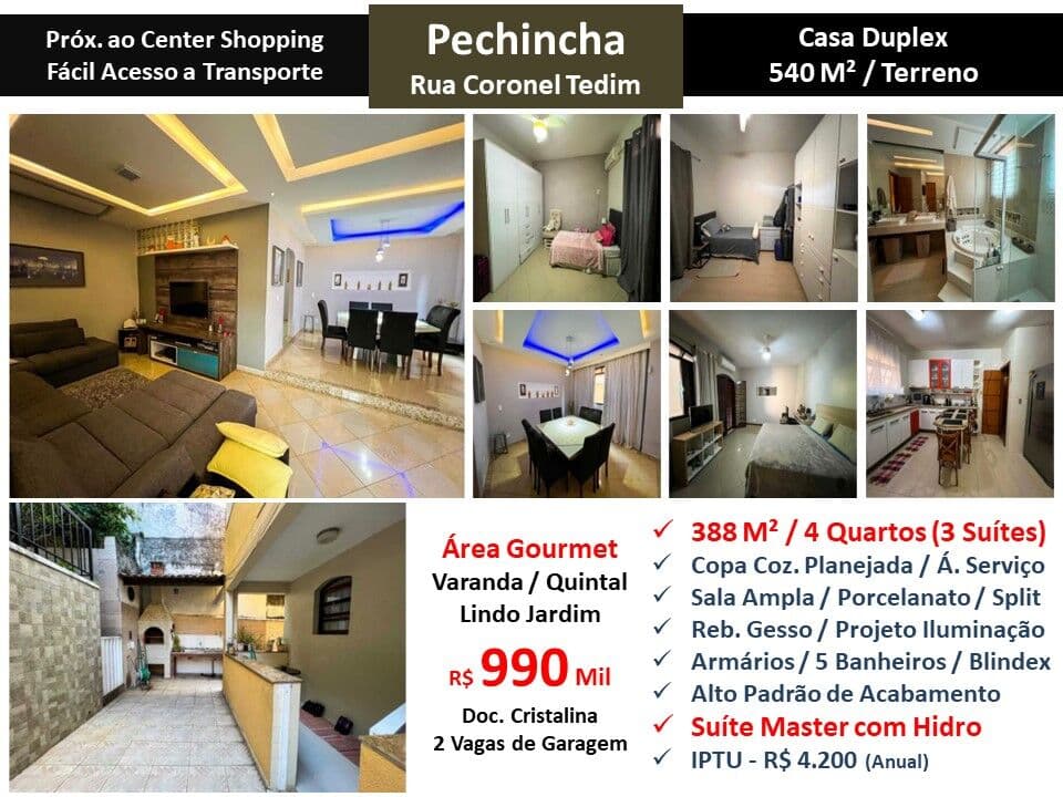 Casa JPA Pechincha Cel. Tedim 388M²