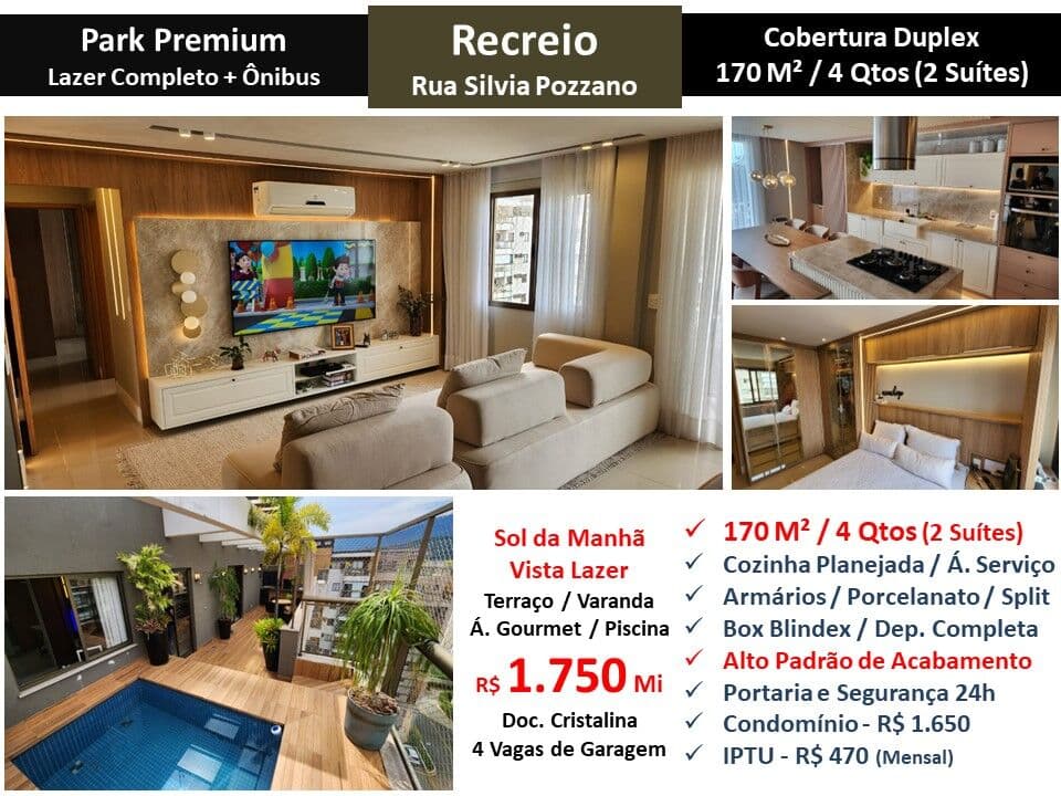 Cob Recreio Zico Park Premium 170M²