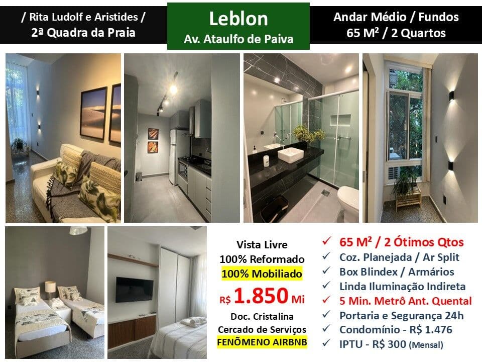 Apto Leblon Ataulfo de Paiva 65M² 2