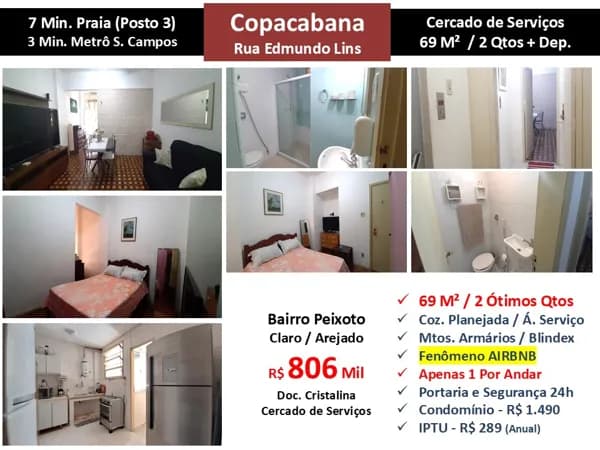 Apto Copacabana Edmundo Lins 69M²