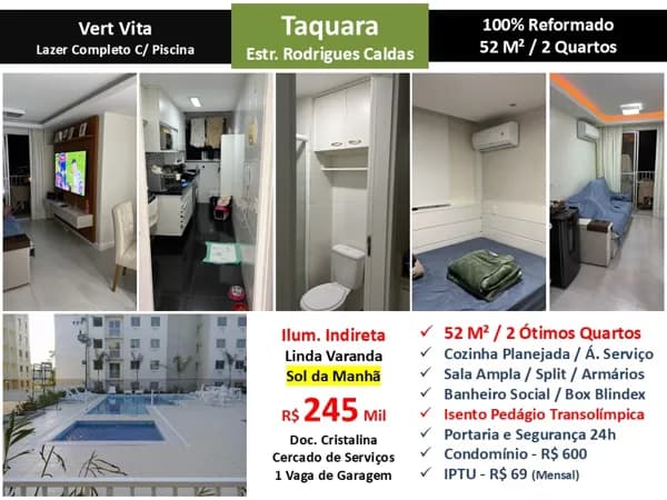 Apto JPA Taquara Vert Vita 52M²
