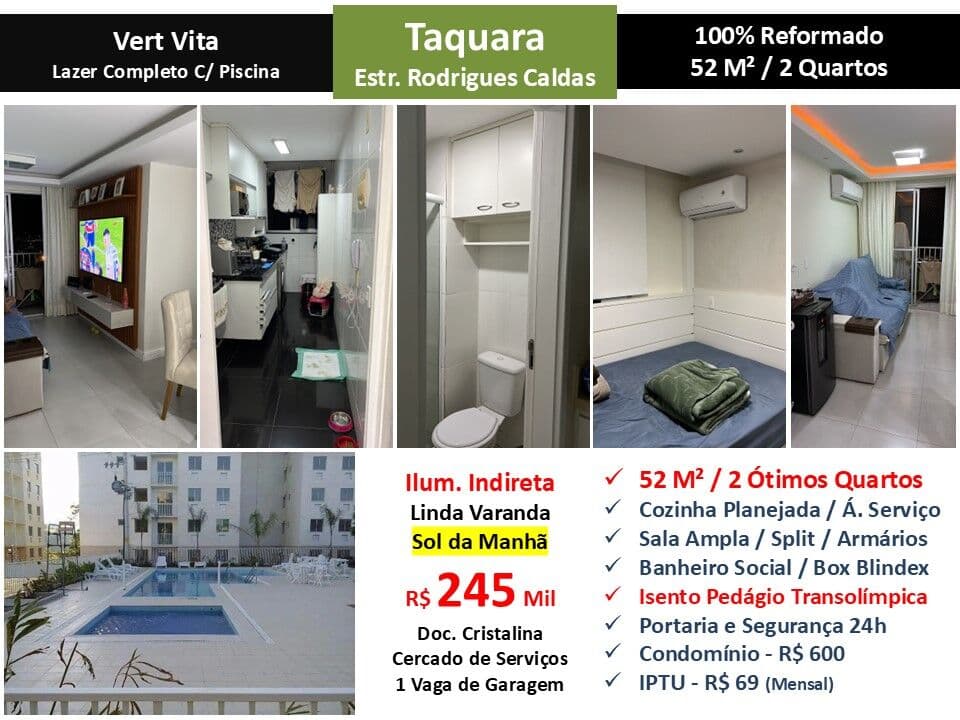 Apto JPA Taquara Vert Vita 52M²