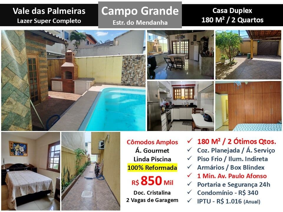 Casa Campo Grande Vale das Palmeiras 180M²