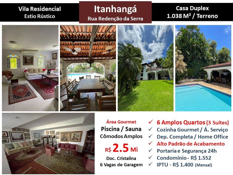 Casa Barra da Tijuca Itanhangá Vila Residencial 1038M²