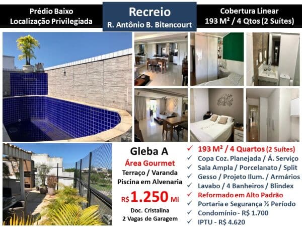 Cob Recreio Gleba A Antonio B. Bittencourt 193M² Linear