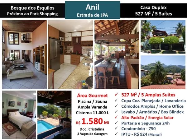 Casa JPA Anil Bosque dos Esquilos 527M²