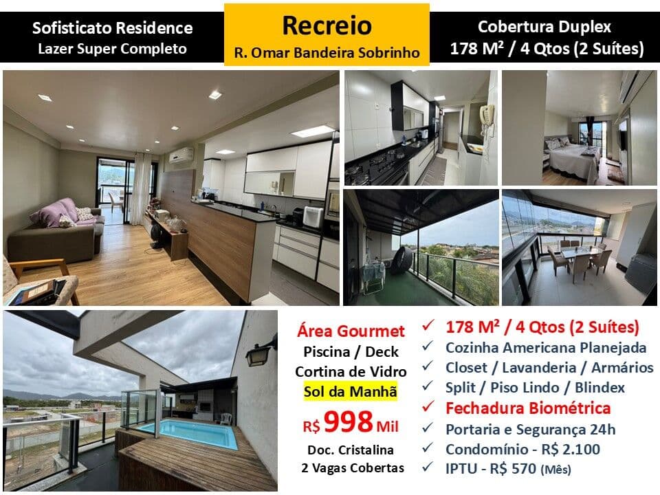 Cob Recreio Zico Sofisticato 178M²