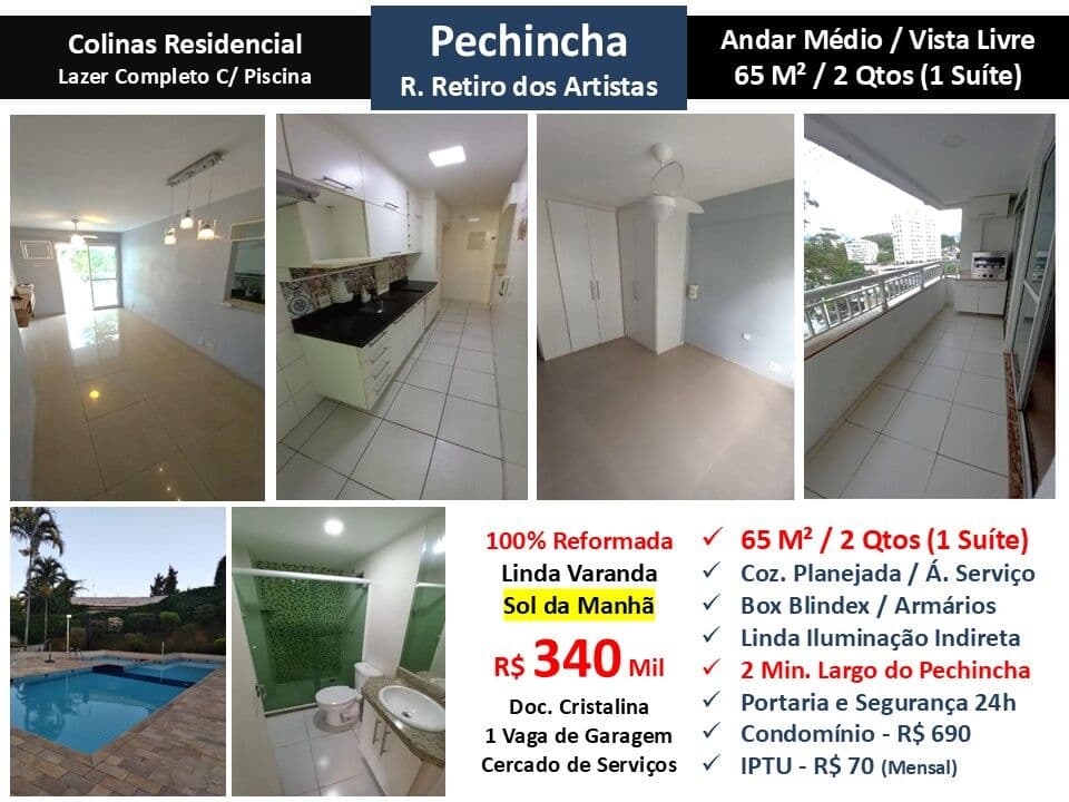 Apto JPA Pechincha Retiro dos Artistas Colinas Residencial 65M²