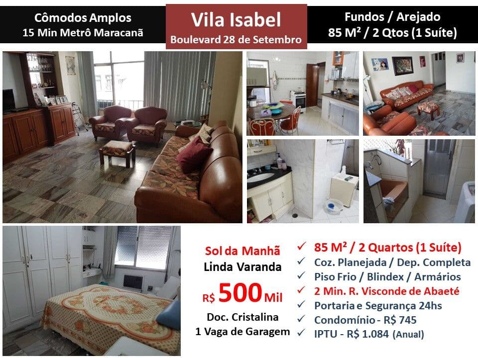 Apto Vila Isabel 28 Setembro 85M²