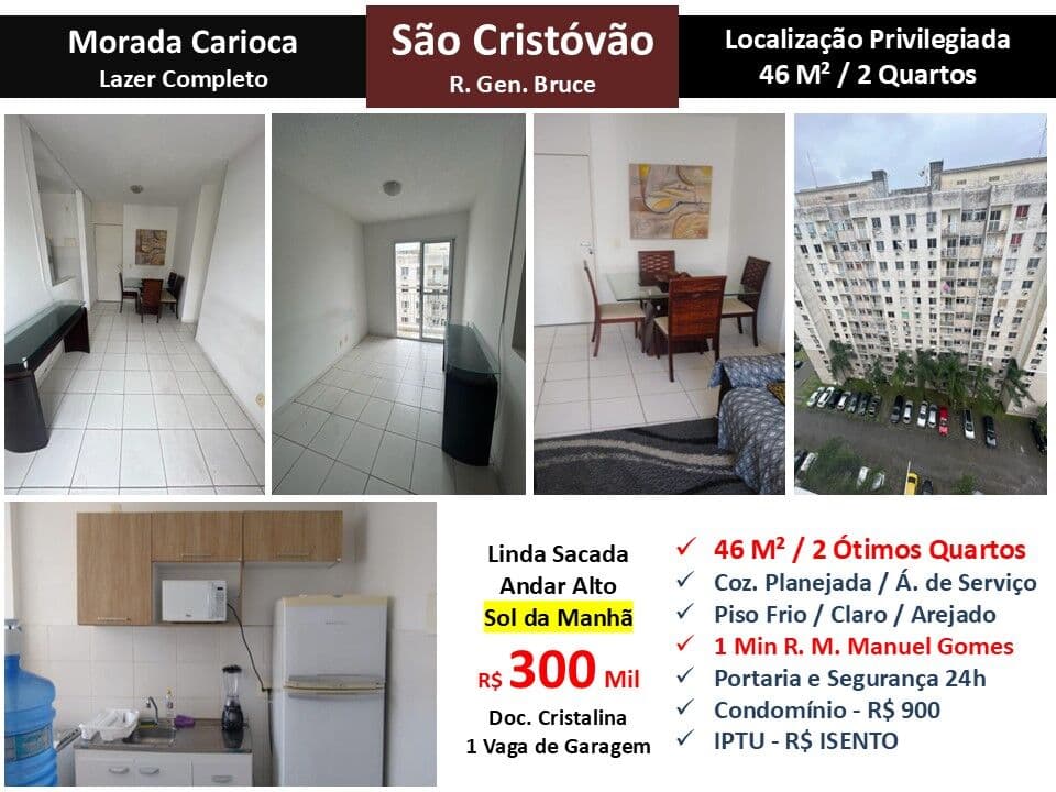 Apto São Cristovão Gen. Bruce Morada Carioca 46M² 2