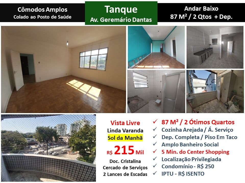Apto JPA Tanque Geremário Dantas 87M² 2