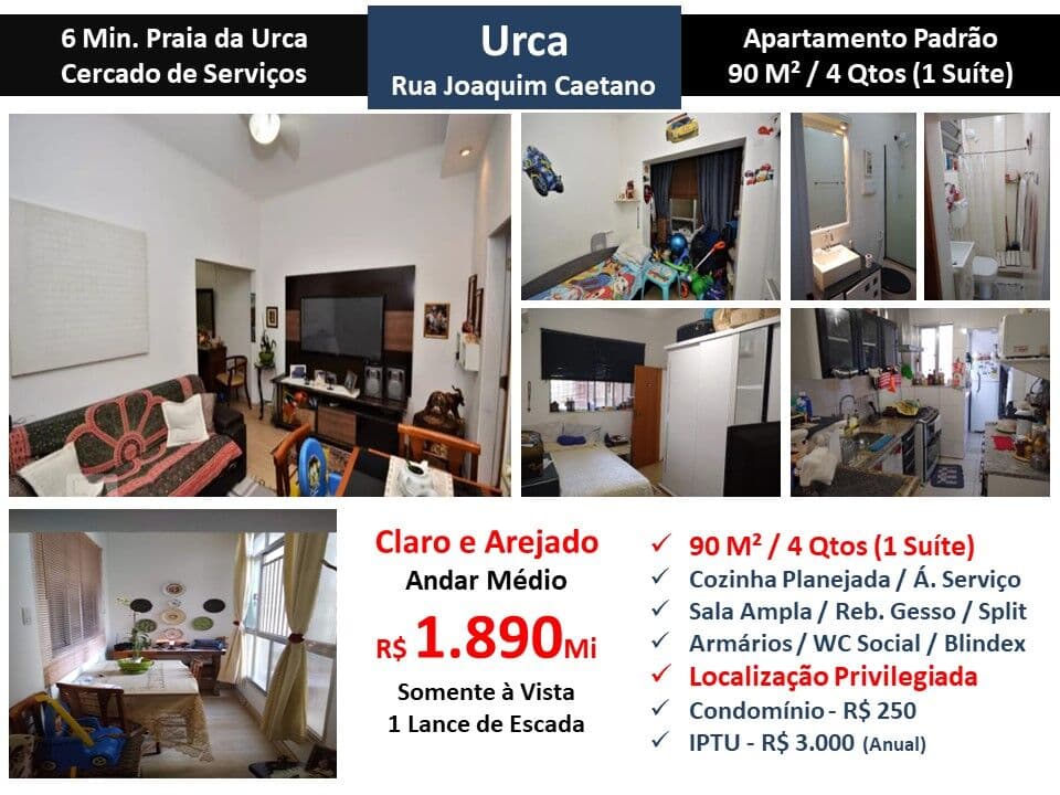 Apto Urca Joaquim Caetano 90M²